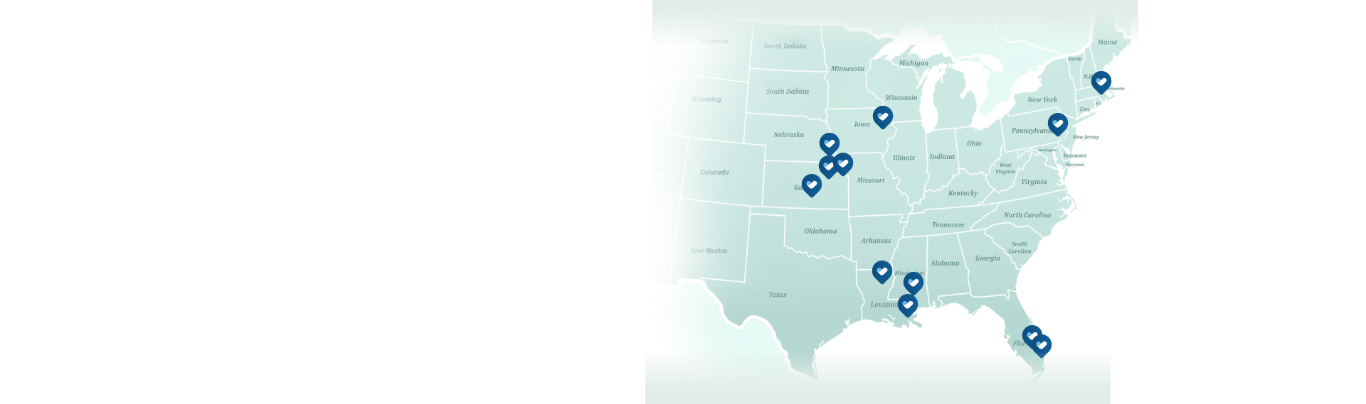 Infustion Centers Coverage Map