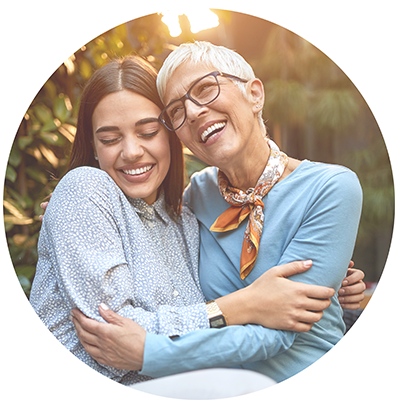 Mother and Daughter Outside