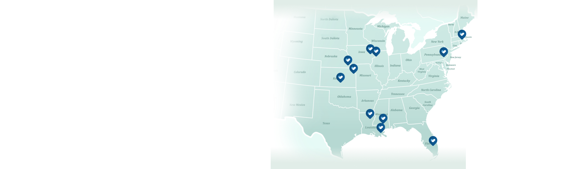 Infustion Centers Coverage Map
